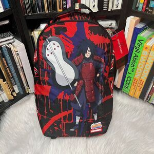 SPRAYGROUND X MADARA UCHIHA BACK NARUTO SHIPPUDEN BACK PACK / BOOK BAG